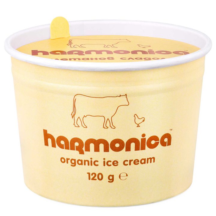 Био сметанов сладолед Хармоника 120г