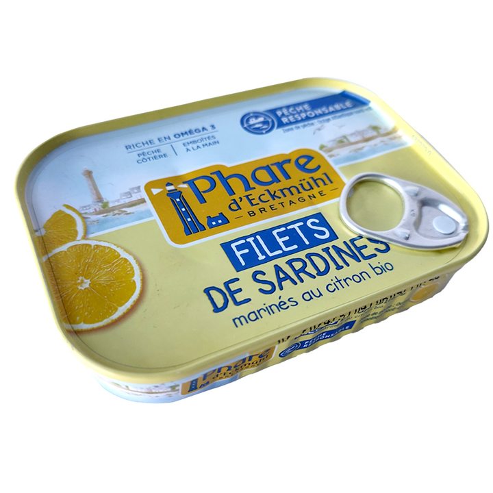 Сардини филе в био марината лимон 90г