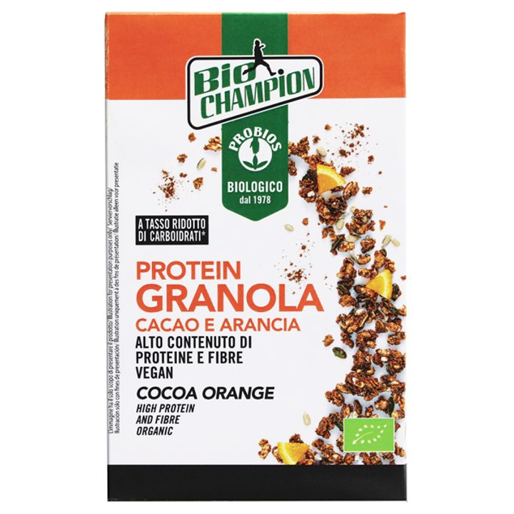 Био протеинова гранола с какао и вкус на портокал 250г