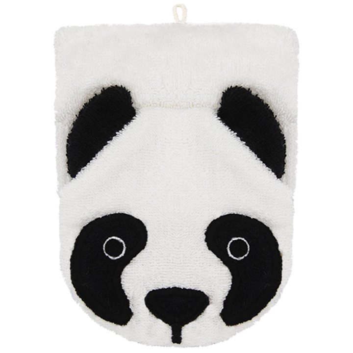 Детска гъба тип тривка за баня от органичен памук Панда